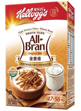 家乐氏全麦维315g泰国 All Bran早餐 高纤维即食冲饮麦片谷物代餐