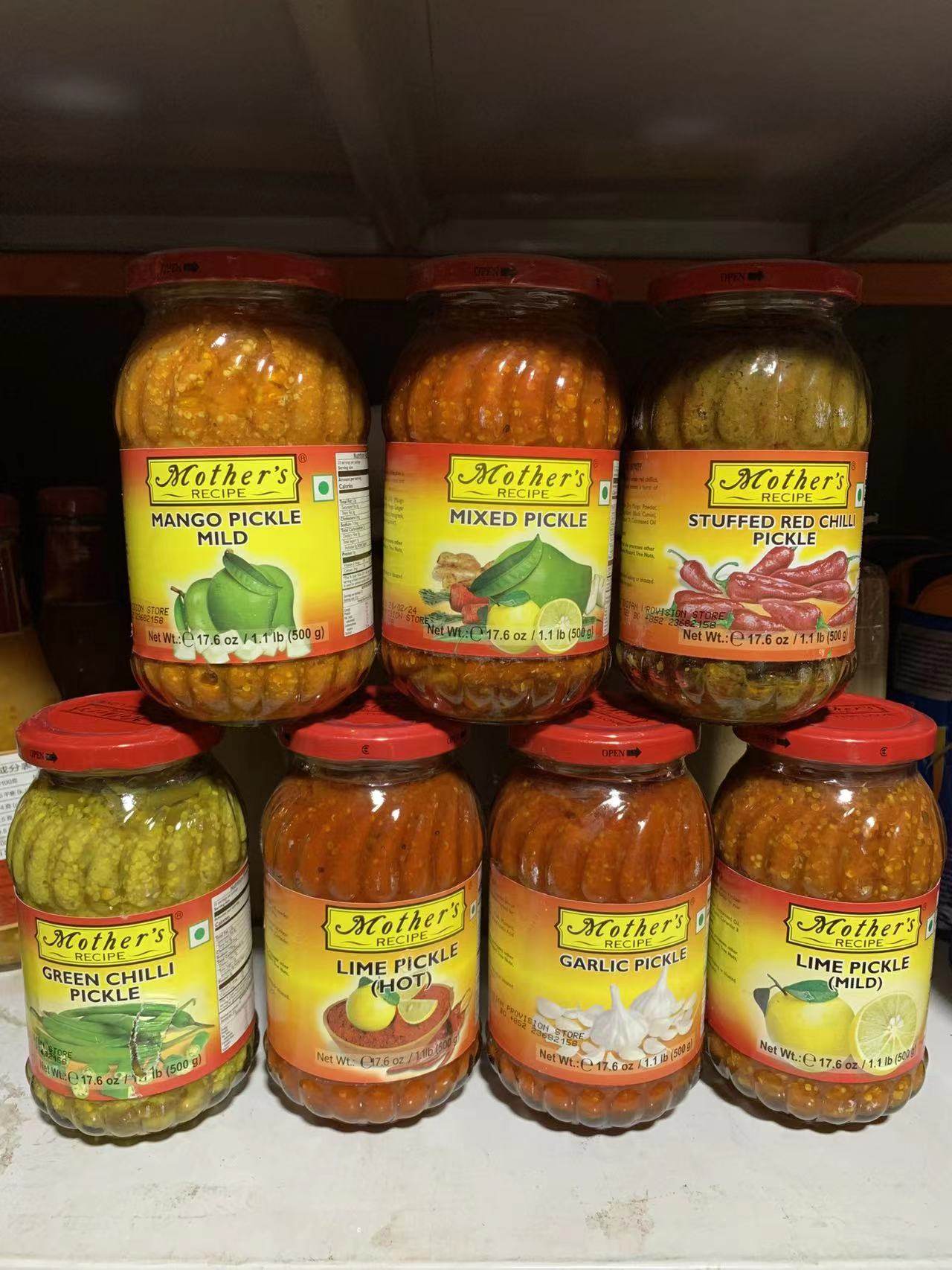 chilli pickle  mixed pickle mango pickle lime garlic 500g