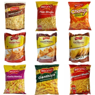 Bikano namkeen snacks印度小吃 零食 Bhujia samosa moong dal