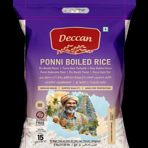 INDIAN FOOD 印度米 Ponni boiled RICE 5KG 大米