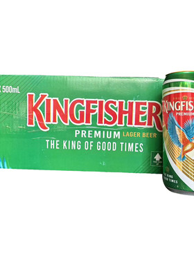 Kingfisher  Beer Can 500ml X 24印度翠鸟啤酒整箱one whole box
