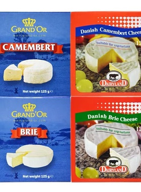 卡蒙贝尔金文必然干酪布里奶酪块 Brie cheese Camembert cheese