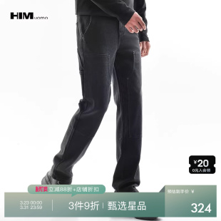 2025冬季 HIM汉崇 口袋弹力宽松休闲伐木裤 男工装 复古耐磨牛仔裤