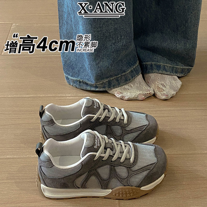 复古风系带德训鞋子女鞋显脚小阿时尚休闲鞋