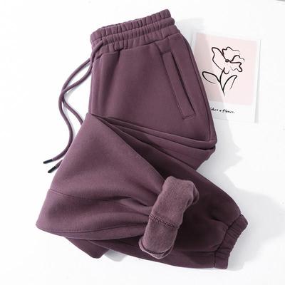 MAROLIO~极力推荐！350g重磅加绒加厚束脚休闲运动情侣卫裤男女