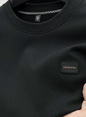 Mostarsea~秋冬德绒长袖打底衫男圆领磨毛体恤加厚保暖双面绒卫衣