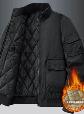 Mostarsea~冬季飞行员工装夹克男韩版加厚棒球服外套夹棉宽松棉衣