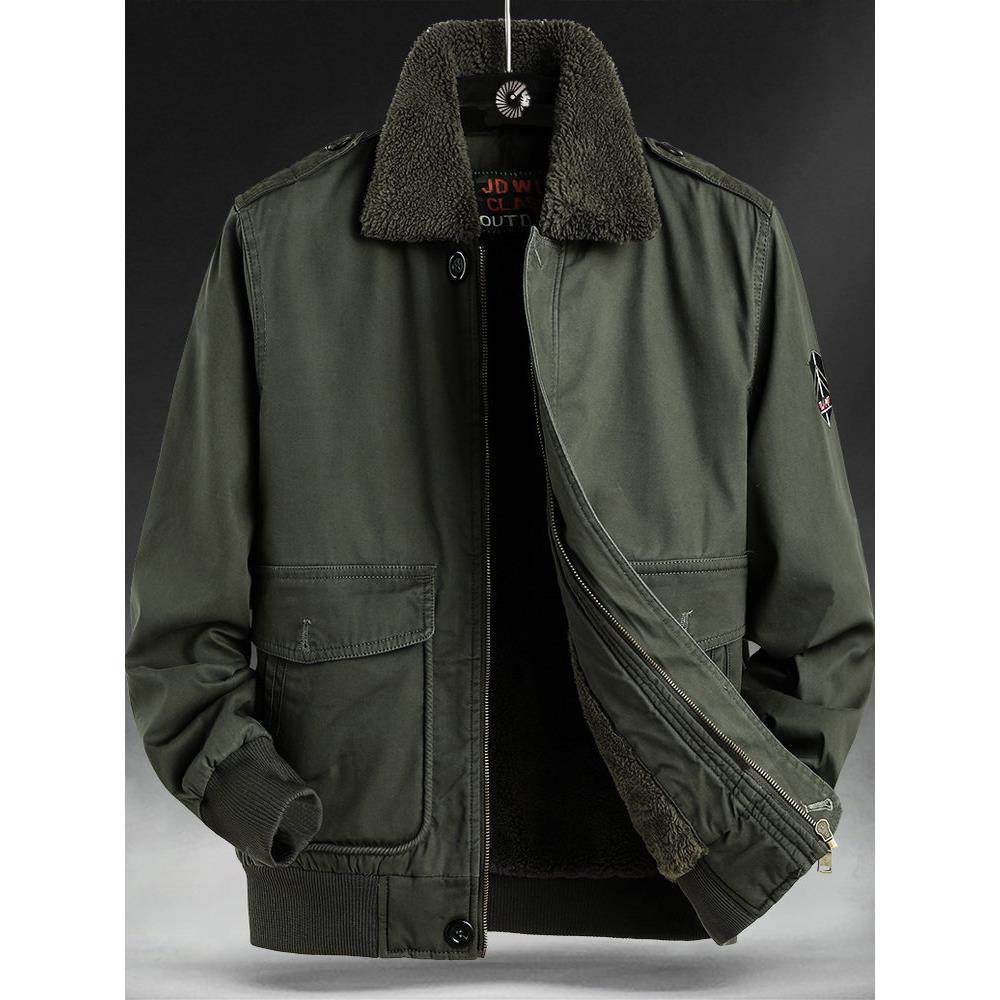 Mostarsea~飞行员潮流夹克外套男秋冬季宽松工装上衣加绒加厚棉服,男装,大码上装,淘宝优惠券,粉丝福利购,淘宝优惠卷