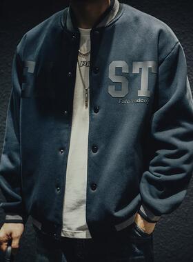 潮牌it neith BIAS棒球服男秋冬飞行员潮流韩版百搭休闲大码外套