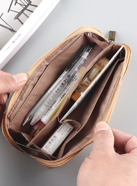 日本KOKUYO国誉 男女学生文具铅笔盒大容量SSORT复古风杜邦纸笔袋