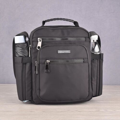 斜挎包男大容量单肩包新款通勤邮差包男士户外放水杯爸爸斜挎背包