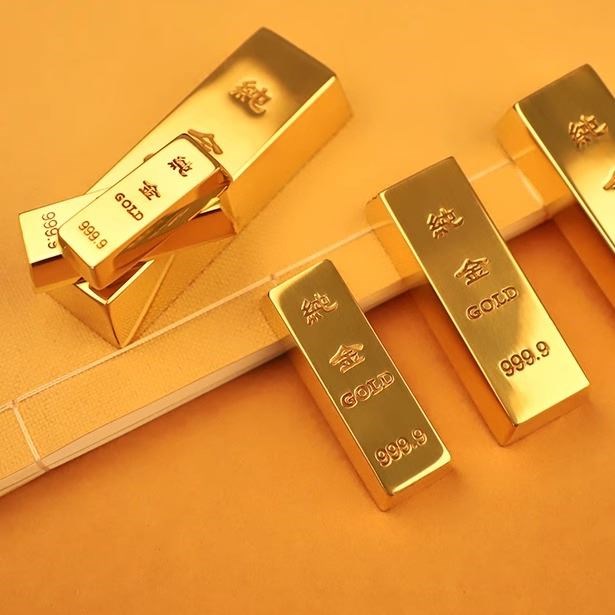孟加拉赤金块金条沙金仿真砂金假金条元宝实心道具金块金砖不掉色