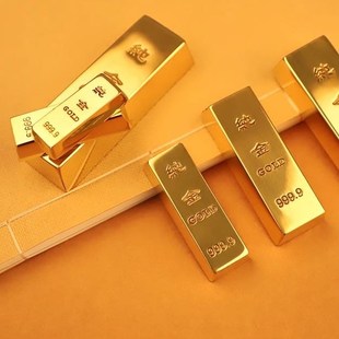 孟加拉赤金块金条沙金仿真砂金假金条元宝实心道具金块金砖不掉色