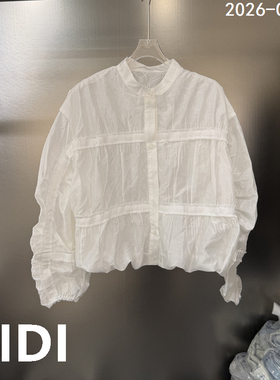 欧洲站2026早夏新款立领纽扣内里蕾丝洋气长袖防晒外套女款6707