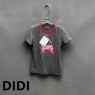 T恤女修身 卡通猫咪短袖 圆领趣味可爱上衣6060 新款 欧洲站2026春季