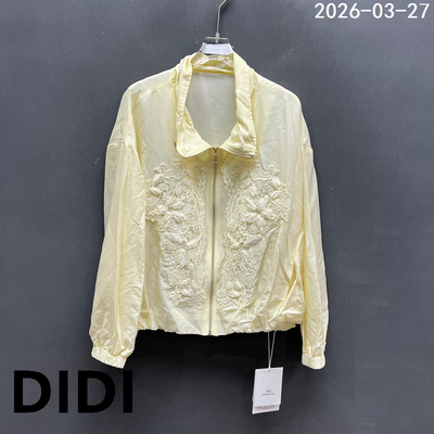 欧洲站2026春季新款时尚立领刺绣钩花减龄拉链防晒外套女款6073