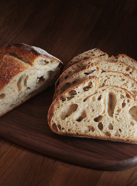 T80石磨全麦乡村硬欧包Sourdough酸面包无加蔗糖油脂健身主食粗粮