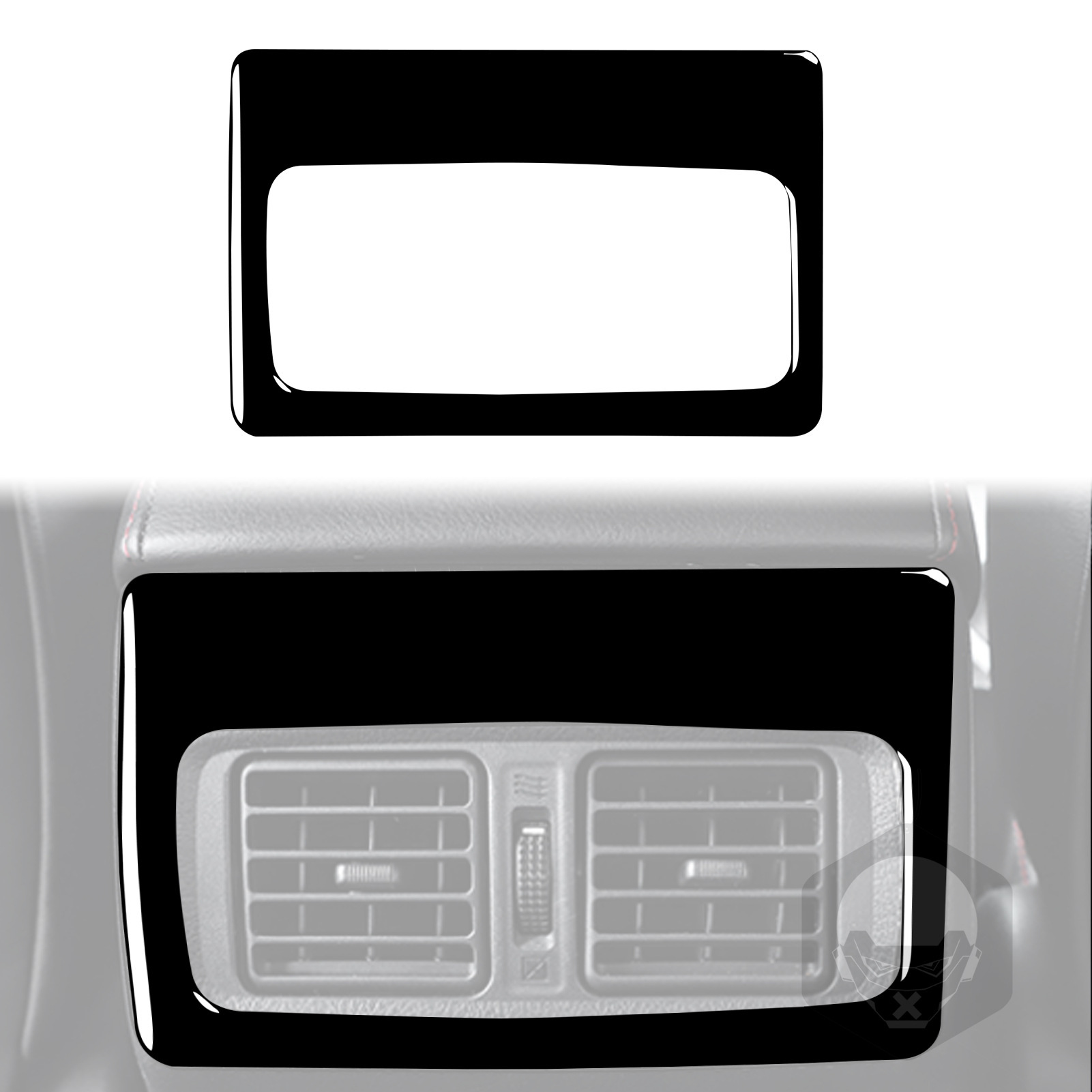 适用于10-20丰田超霸4runner后排风口面板钢琴黑亮黑汽车内饰改装