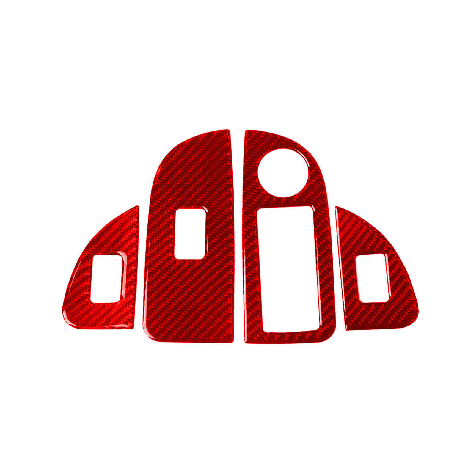 适用阿尔法Giulia Stelvio碳纤维车窗按键面板内饰改装贴纸配件