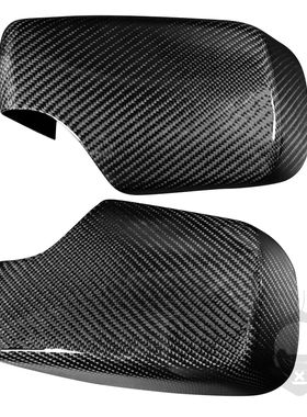适用宝马3系E46 1998-2005款四门版碳纤维后视镜外壳贴件改装配件