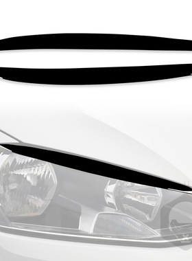 适用于13-18大众高尔夫7mk前脸大灯灯眉钢琴黑色汽车内饰改装装饰