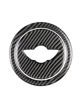 适用宝马MINICooperR55R56内饰带边缘方向盘中心贴碳纤维装饰配件