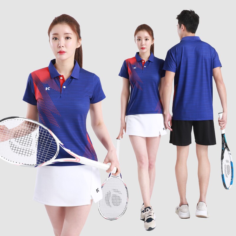 Size Li Ningjing lapel badminton sportswear suit Men's and women's quick-drying air-permeable polo shirt table tennis competition training