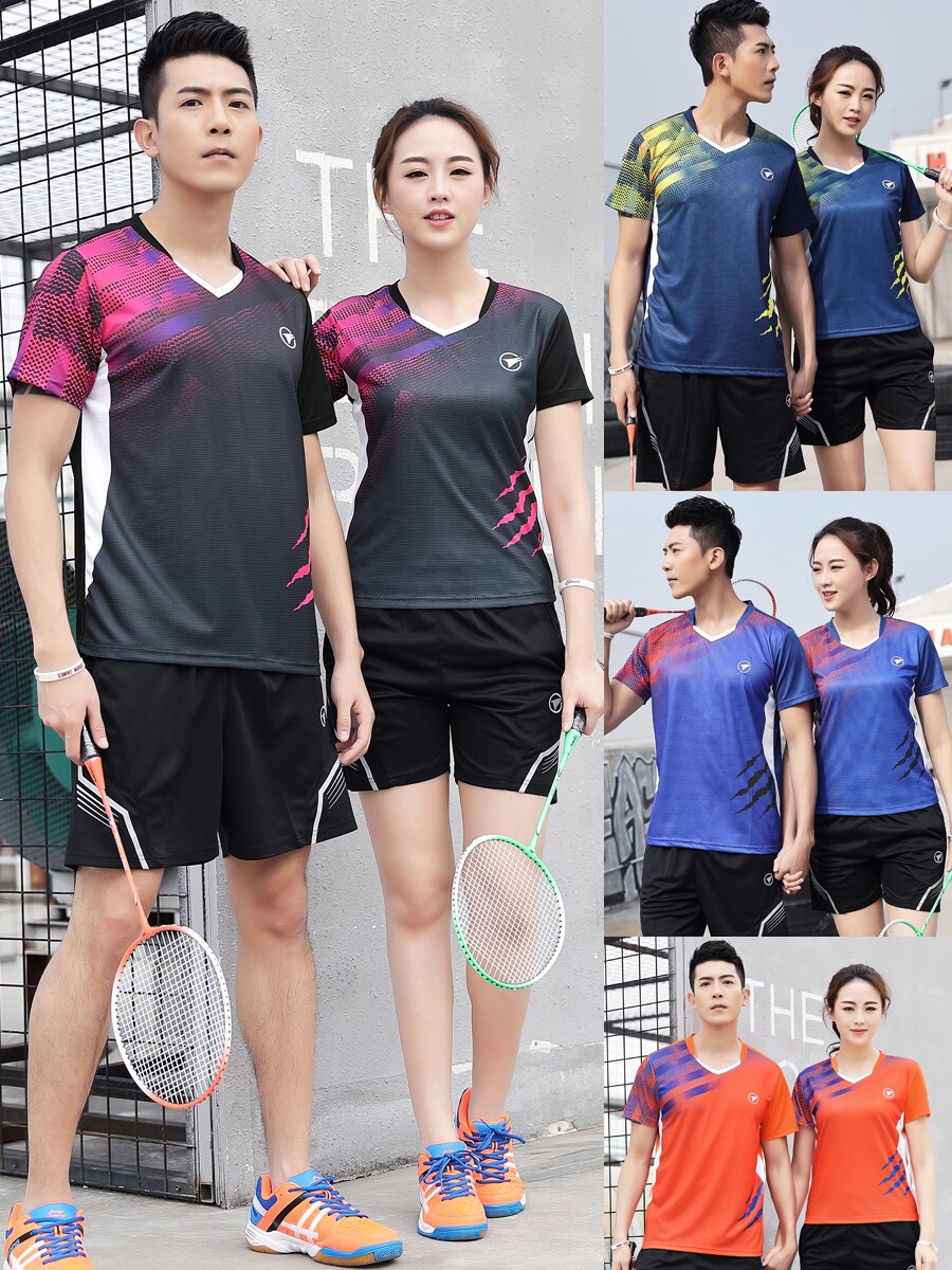 Size Li Ning Jing badminton suit suit men and women's table tennis tennis clothes autumn running sports breathable speed dry