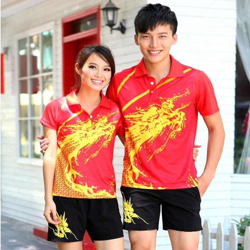 Size Li quiet table tennis suit mens and womens table tennis shorts dragon suit competition training