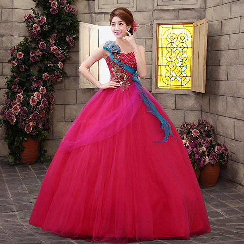 独唱彩纱学生声乐美声艺考礼服女