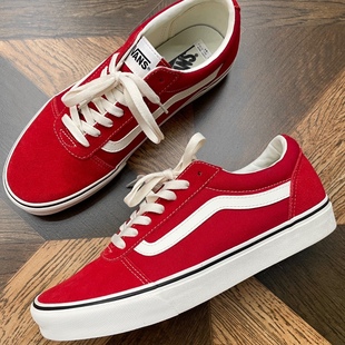 防滑耐磨 潮流百搭 舒适休闲 板鞋 红VN0A5HTSLKZ Vans 白 Ward