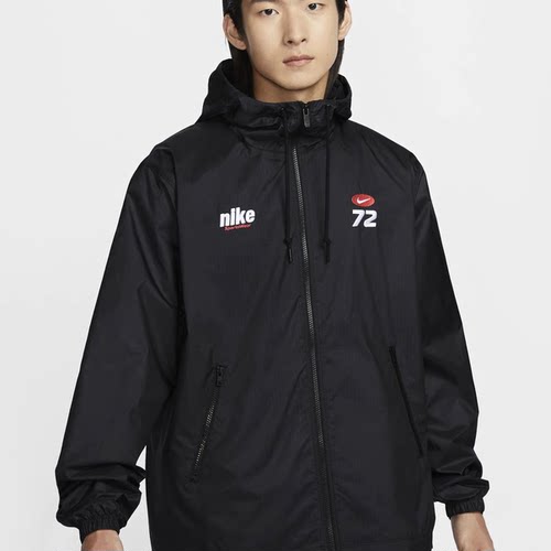 耐克NIKE运动风衣男装秋季新款连帽防风防泼水梭织夹克外套HQ1571