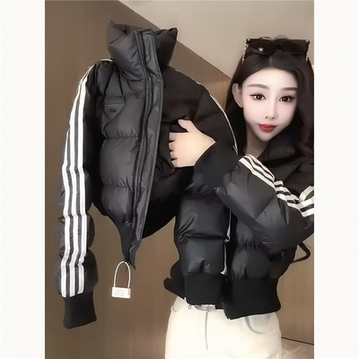 美拉德穿搭羽绒棉服女短款2025秋冬季新款欧货棉袄小个子棉衣外套