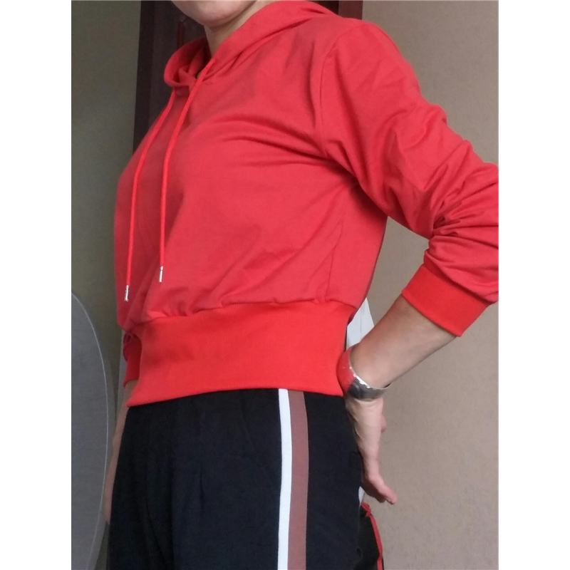 2020秋冬薄款含棉牛油果绿连帽卫衣女短款收腰韩版长袖上衣外套潮