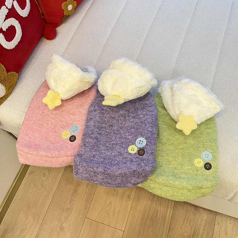 爱萌秋冬新款衣服夹棉保暖马甲泰迪博美雪纳瑞狗狗防风加厚居家服