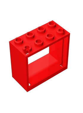 华志积木60598积木2X4X3 窗框玩具配件零件拼装拼插