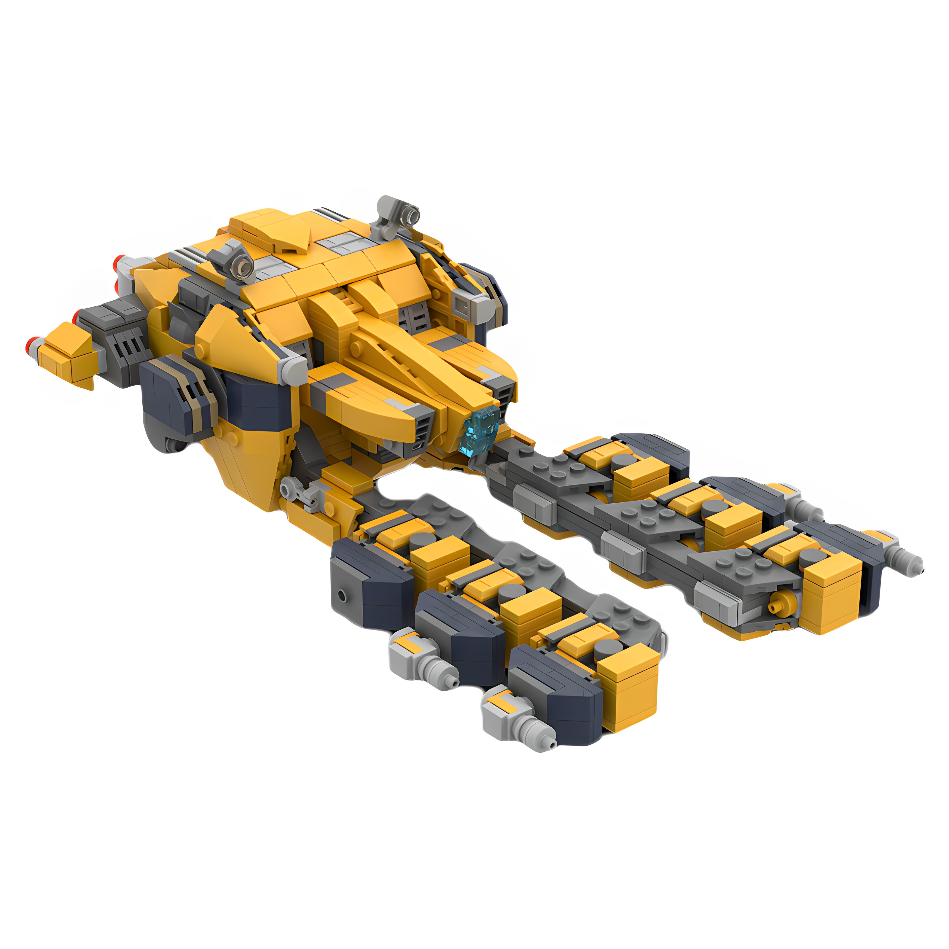 高砖零件MOC-165804采矿船积木