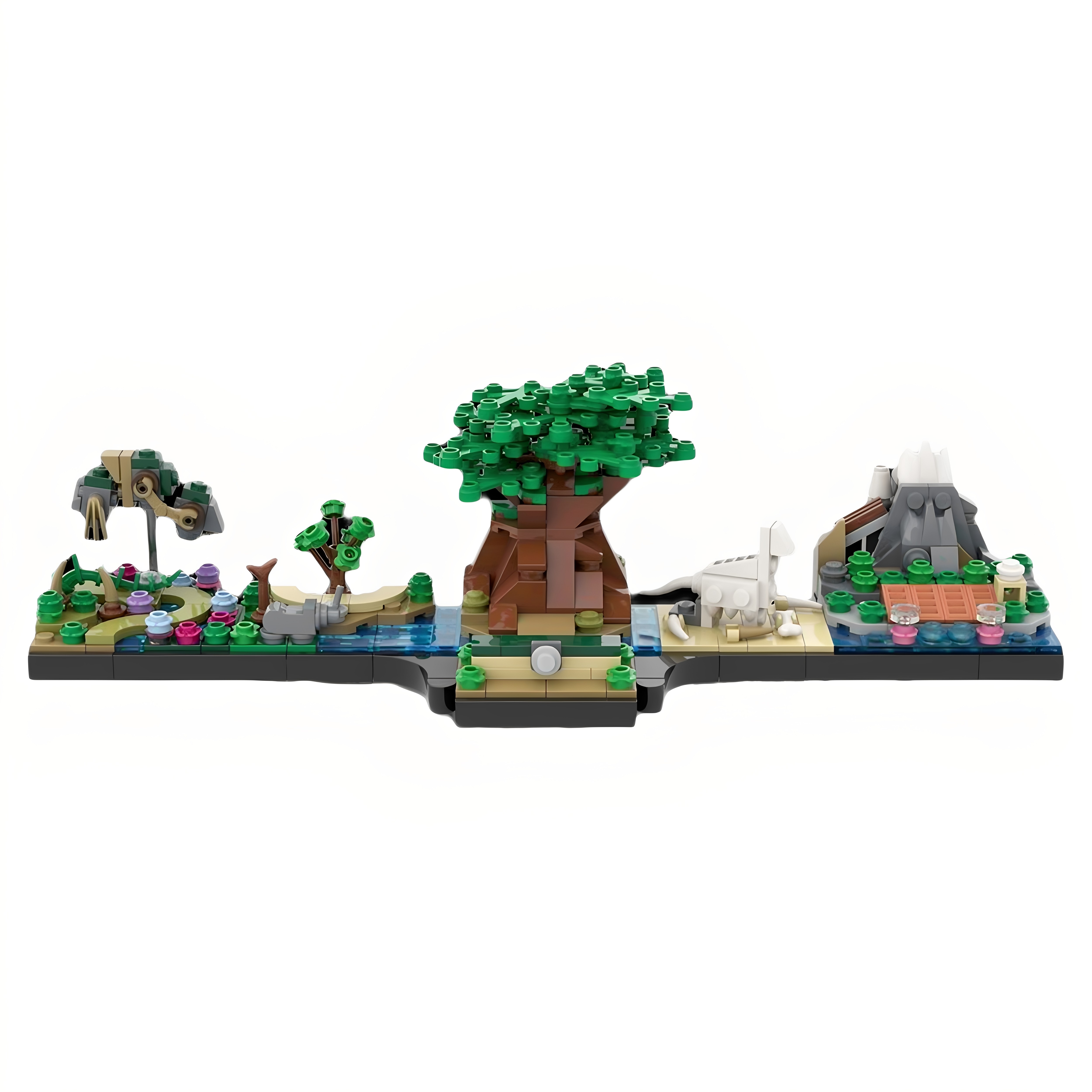 现货小颗粒MOC-44381动物王国天际线积木儿童玩具模型礼物摆件