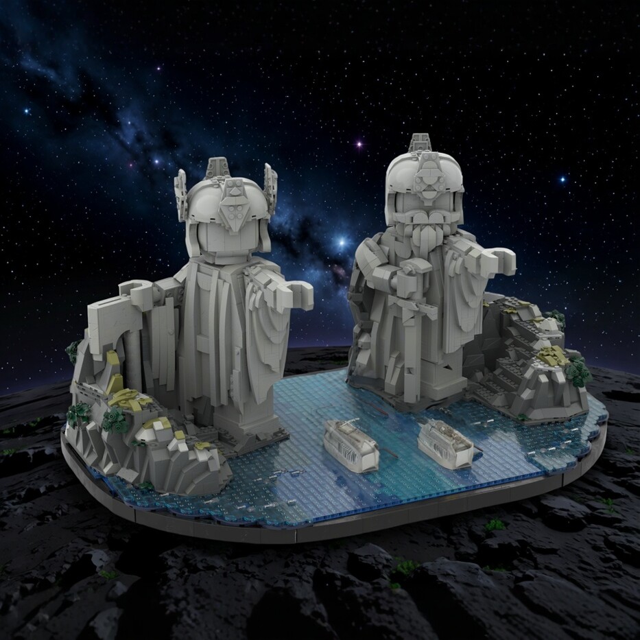 现货小颗粒MOC-254727指环王阿尔戈纳斯 - 王者之柱积木模型摆件