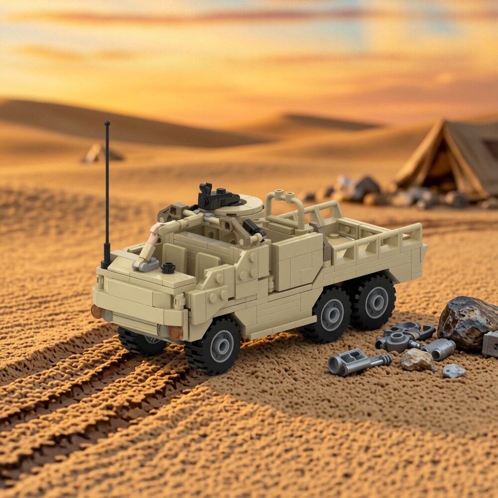现货小颗粒MOC-197904拼装汽车郊狼TSV轻型战术支援车积木模型