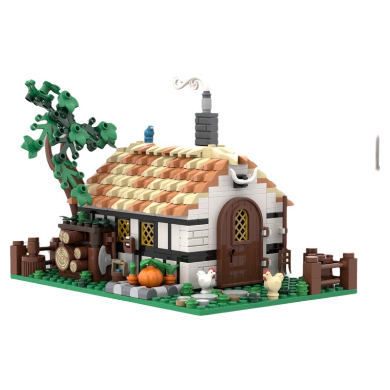 现货小颗粒MOC-177828农夫小屋建筑村庄积木益智玩具模型礼物摆件
