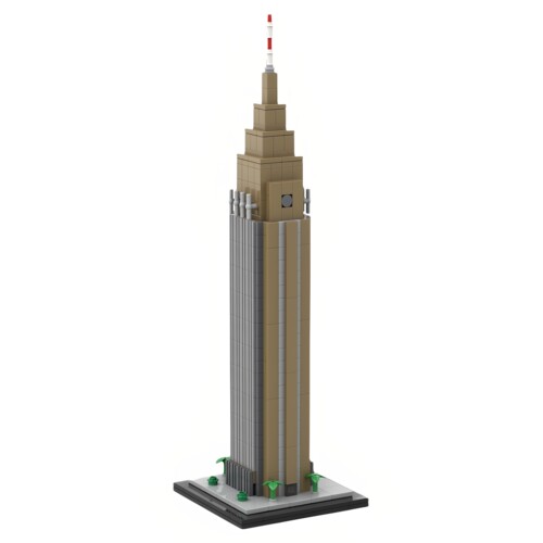 现货小颗粒MOC-161901东京代木道科莫大厦1：800比例积木玩具模型