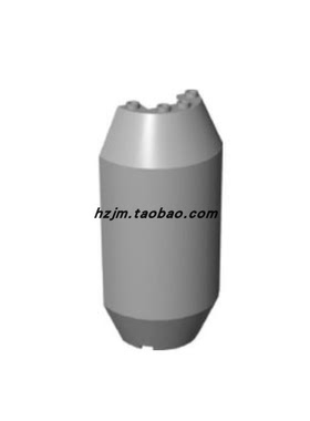 华志积木 92591 半缸 4x6x13 带1x2 切口 国产MOC小颗粒积木玩具