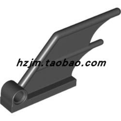 华志积木 28779 4x1带销孔 栓链接 蝙蝠车尾翼方向舵 黑色6171909