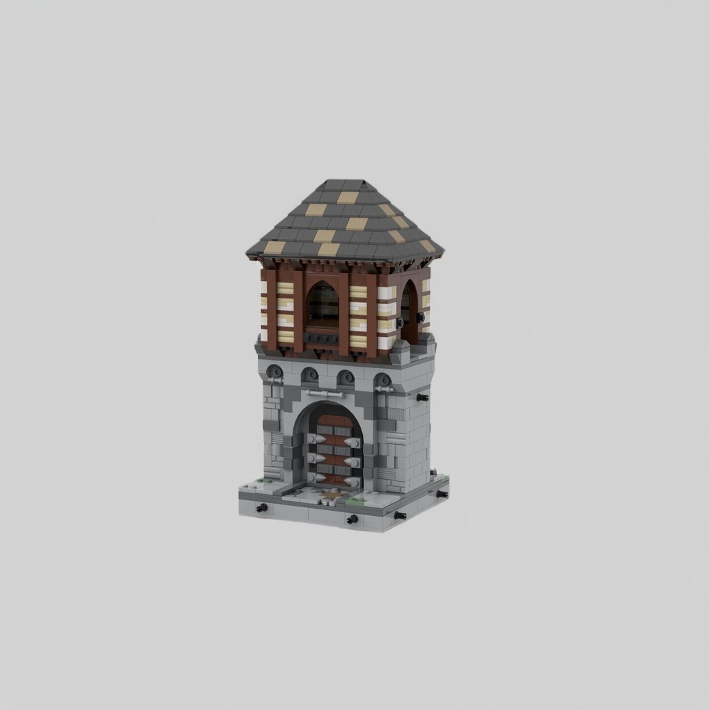 MOC-86908积木中世纪建筑模块化拼装玩具模型益智儿童