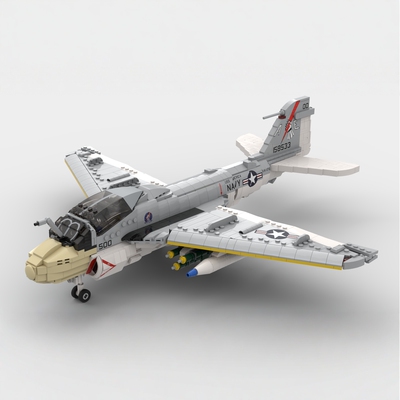 现货小颗粒MOC-130722拼装A-6E入侵者战斗机飞机军事积木益智玩具