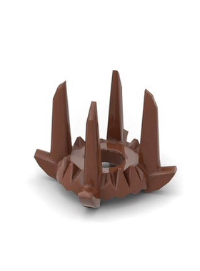 华志积木 18165  国产小颗粒积木灯罩 4尖刺皇冠 帽子益智零件拼