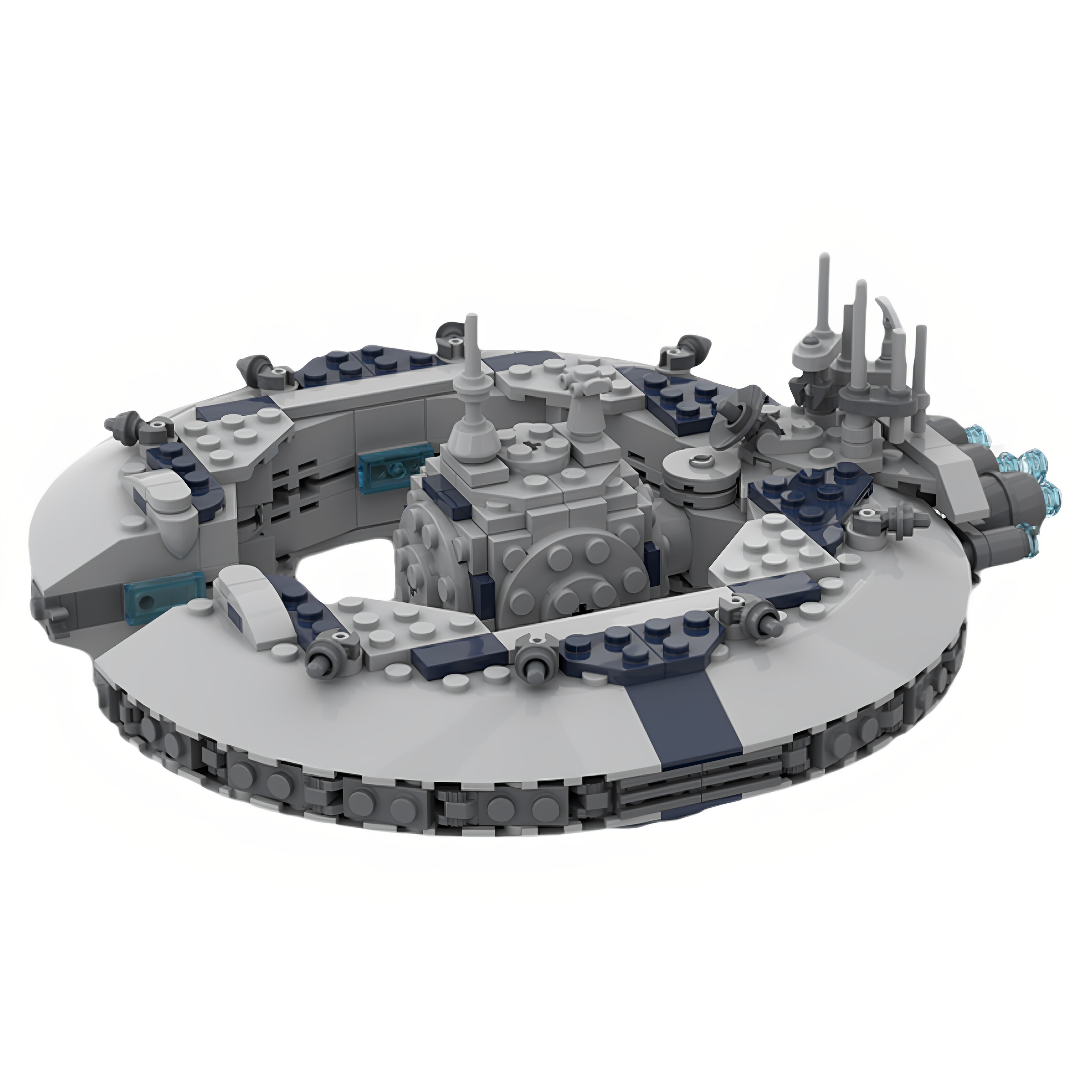 现货小颗粒MOC-42518星战系列贸易联盟战列舰飞船积木玩具摆件
