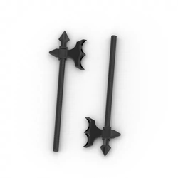 华志积木 6123 小颗粒国产科技教育零件 人仔配件 战戟 长斧