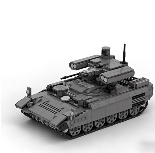 现货小颗粒MOC-89749军事坦克BMPT-72型终结者1/35比例积木玩具